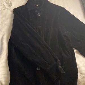 Velvet button down jacket
